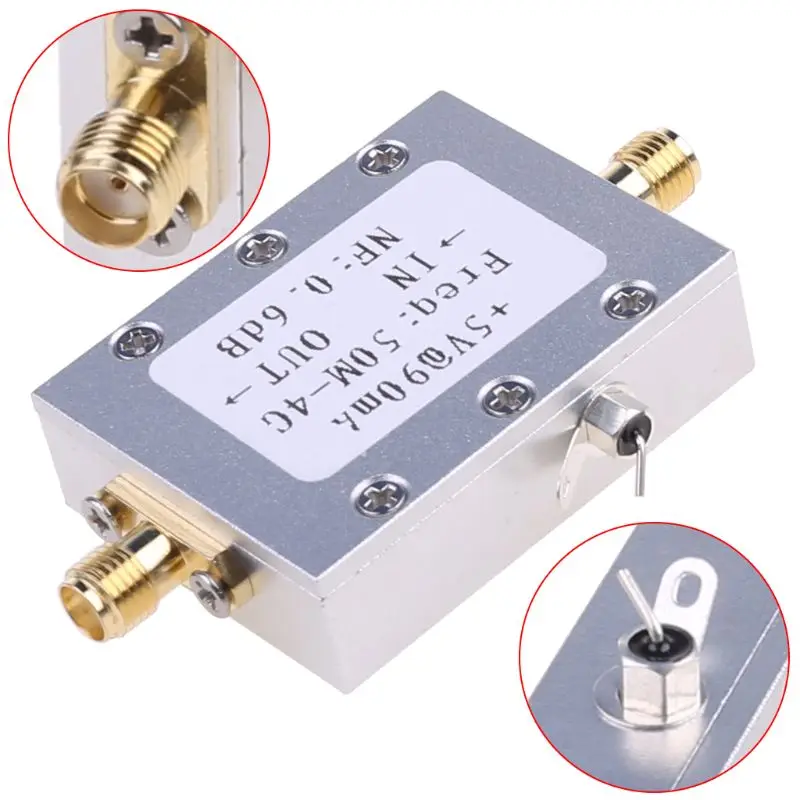 

RF Amplifier Low Noise Amplifier Ham Radio Module LNA 50M-4GHz NF=0.6dB RF FM HF VHF / UHF Ham Radio -110dBm