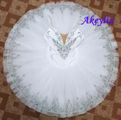 White silver Ballet tutu White Swan pancake dress for girl pre-professional stage costumes tutu Child ballerina adult BLST20032