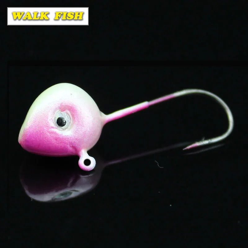 WALK FISH 5PCS/Lot Mini Hooks Fishing Jig Head Hook Lure Simulation Bait Fishhook Barbed Winter Single Hook 0.5g 1g 2g 3g 4g 5g