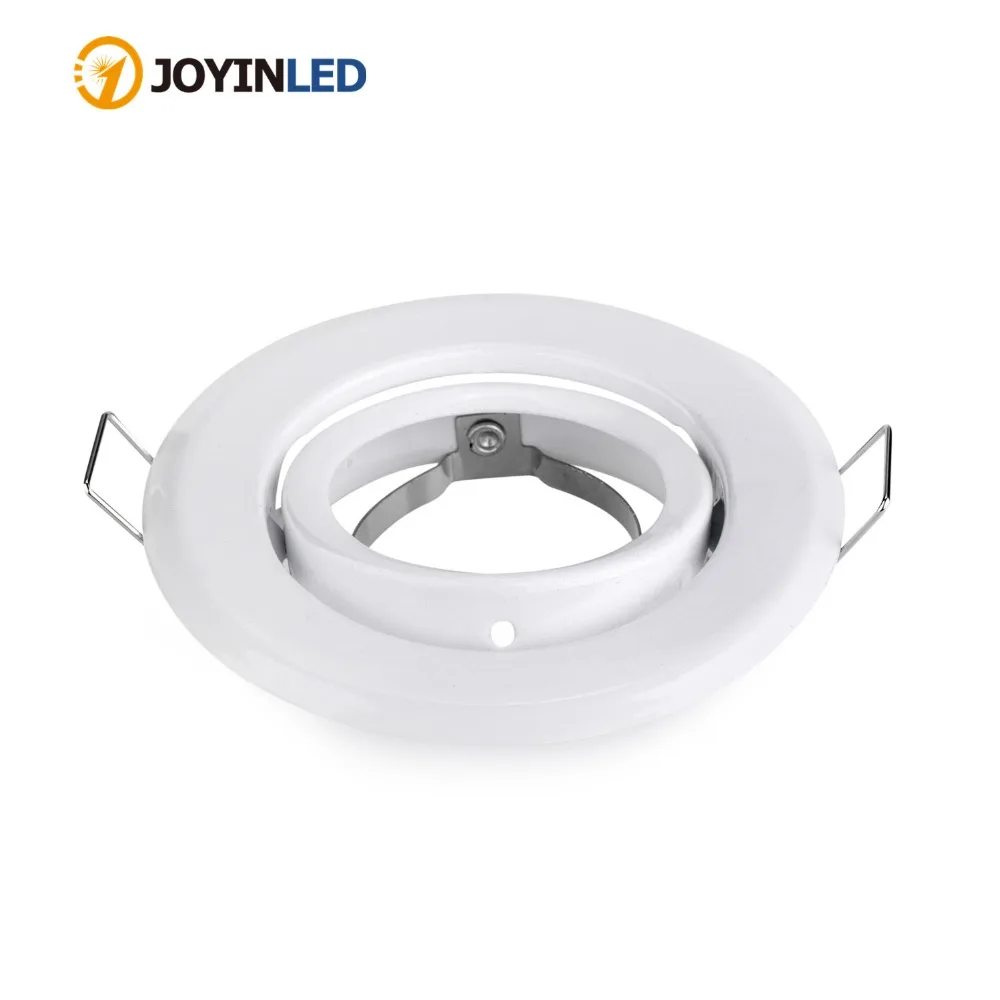 

10pcs/lot Round White adjustable mr16 gu5.3 gu10 spotlight halogen bulb frame holder downlight ceiling light fixture GU10 MR16