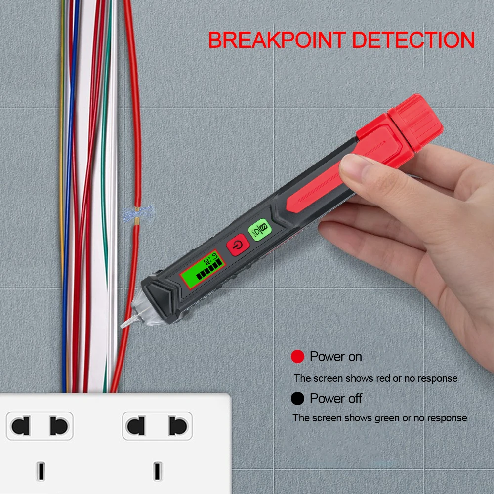 Imagem -05 - Gvda-detector de Tensão ac Digital Inteligente Medidor sem Contato Tester Pen Lápis de Teste Elétrico Som Led Light Alarm 121000v