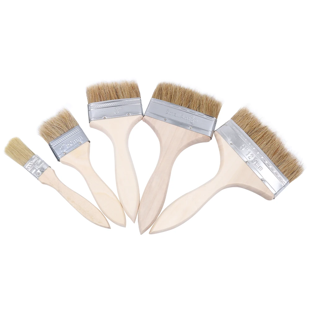 Hogs Hair Brush Sweep Gold Leaf Silver Foil,Beauty Makeup Brush,A Set of High Quality DIY Gilding Leaves Tools Wood Brush