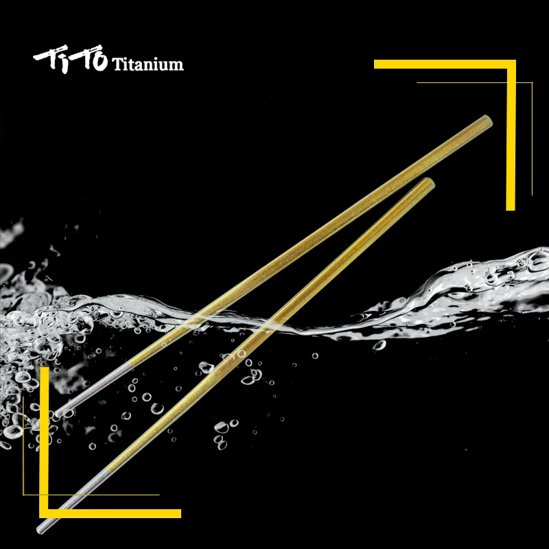 TiTo Titanium Colorful Pure  Household Chopsticks Outdoor Tableware for Camping Picnic Hiking Traveling Chopsticks