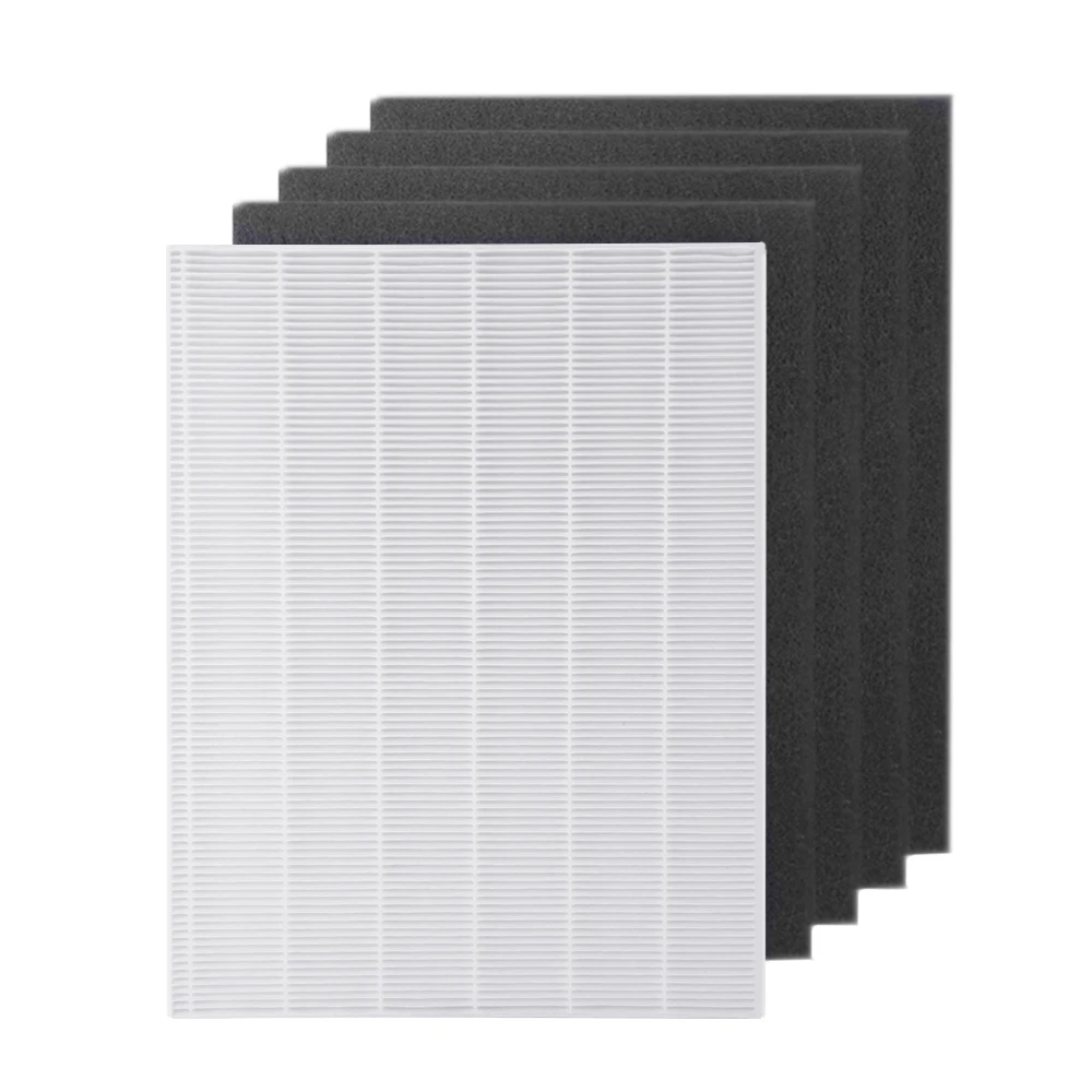 4 قطع من أجزاء تنقية الهواء من الكربون المسبق وقطعة واحدة من فلتر HEPA الرئيسي لـ Winix 115115   5300 5500 6300