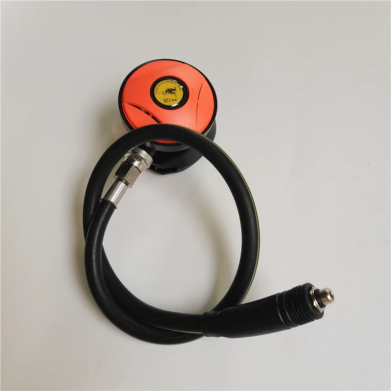 Tubo de snorkel para mergulho, equipamento de snorkel com redutor de pressão regulador de mergulho subaquático, respiração secundária para mergulho