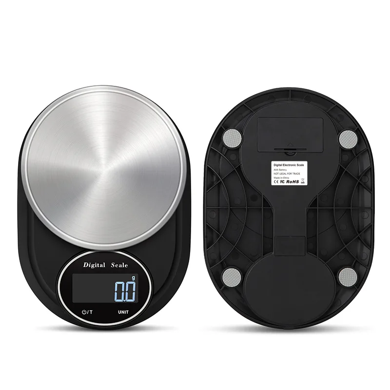 Stainless Steel 5kg Platform Scale Two Precision 0.1g 1g Kitchen 10kg Electronic Baking Gram Food Multiple Units