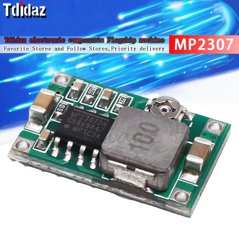 Mini360 MP2307 RC Airplane Module Mini 360 DC Buck Converter 2A Step Down Module 4.75V-23V to 1V-17V  LM2596