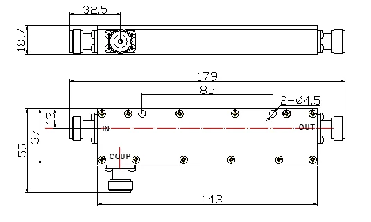 150MHz Housing Coupler Cavity Coupler VHF Frequency 136-174MHz Intercom System N-F Power 200W