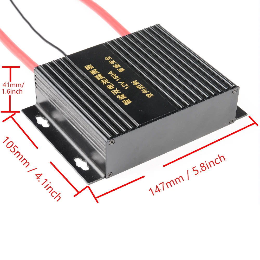 160A Dual Battery Smart Isolator 12V Voltage Sensitive Relay ON/OFF Car Power Switch Controller for Automotive RV Truck SUV