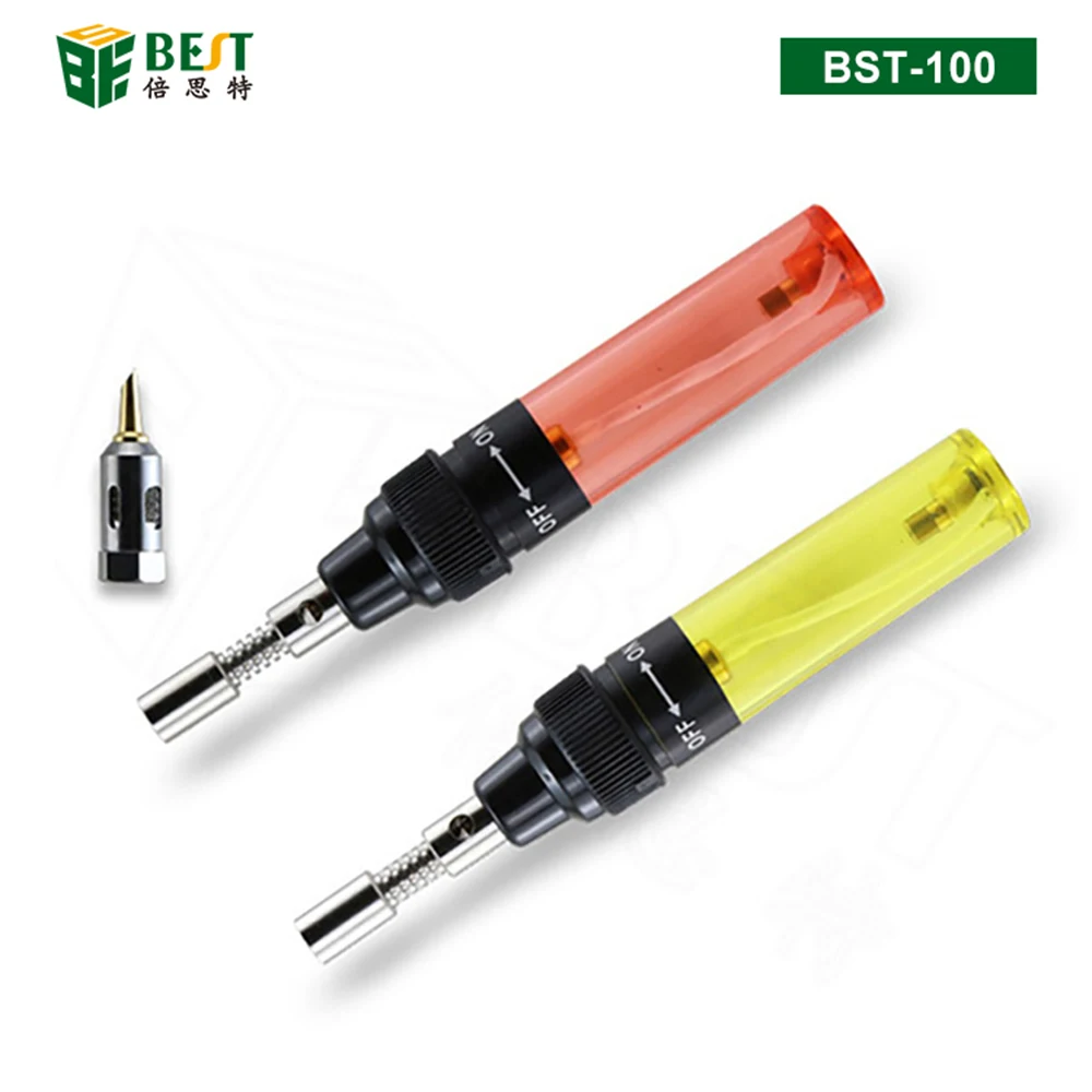 8ML Butane Gas Blow Torch Soldering Solder Iron Gun with Tip Professional Welding Tool Solder Station Pen Shaped DIY Tools Set