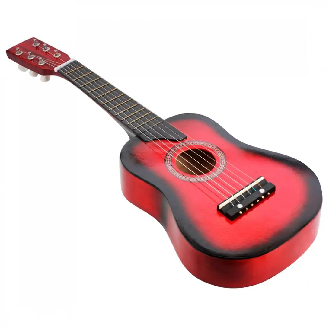 25 Cal gitara akustyczna Basswood 6 struny Guitarra z Pick struny instrumenty muzyczne dla dzieci dzieci początkujący zabawka prezent