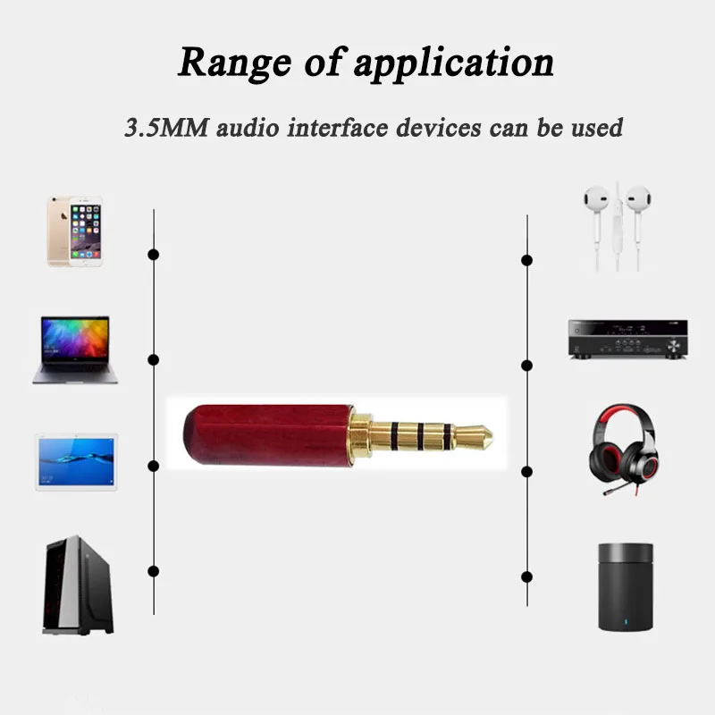 2 шт. позолоченный штекер для наушников 3,5 мм, 4-полюсный штекер, проводной разъем 3,5 мм, штекер для микрофона сотового телефона