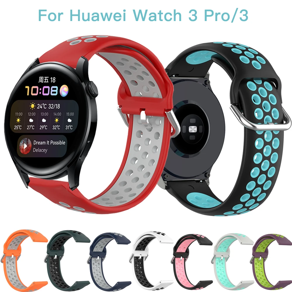 22 مللي متر سيليكون المعصم حزام الفرقة ل Huami Amazfit GTR 2 2e سوار ل سامسونج غالاكسي ساعة 3 حزام ل هواوي ساعة 3 برو سترا
