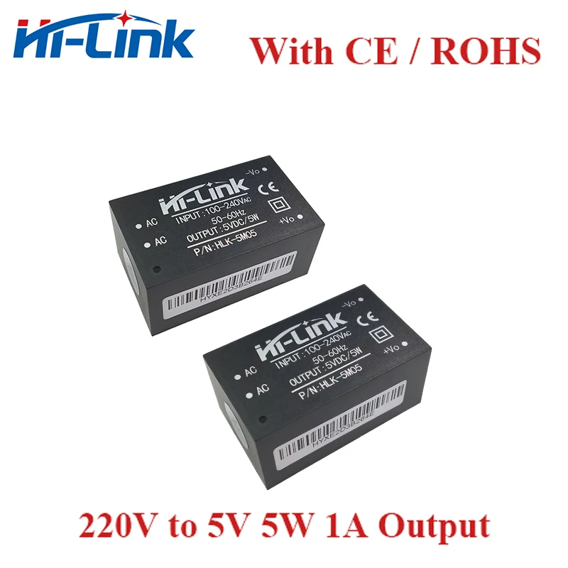 Free shipping AC-DC pcb power supply/step-down transformer Hi-Link 5M03 5M05 5M09 5M12 5M24 5W 3.3V/5V/9V/12V/24V output 5Pcs