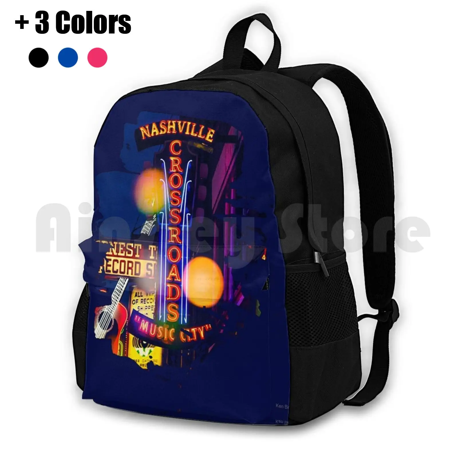 Nashville Music City Outdoor Hiking Backpack Riding Climbing Sports Bag Nashville Tennessee Country Music Downtown Nashville