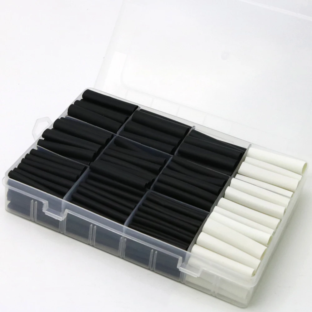 300Pcs 3:1 Heat Shrink Tube Kit 2.4/3.2/4.8/6.4/7.9/9.5/12.7mm Diameter Sleeve Wrap For Battery ESC Motor Car RC Model