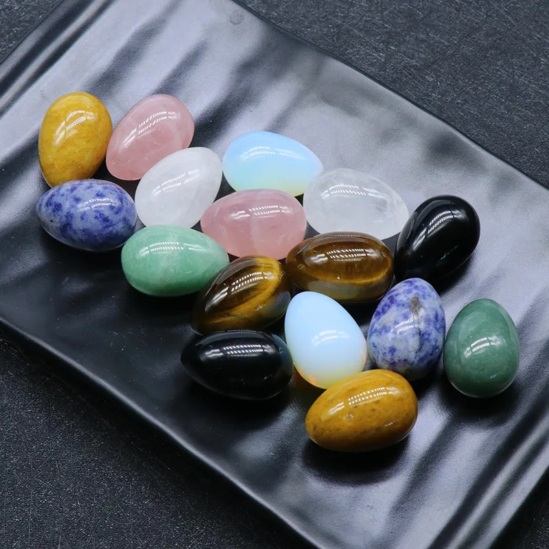 

30mm Polished Crystals Obsidian Opal Healing Natural Stones Eggs Shape Christmas Decorations for Home Decor for Bedroom