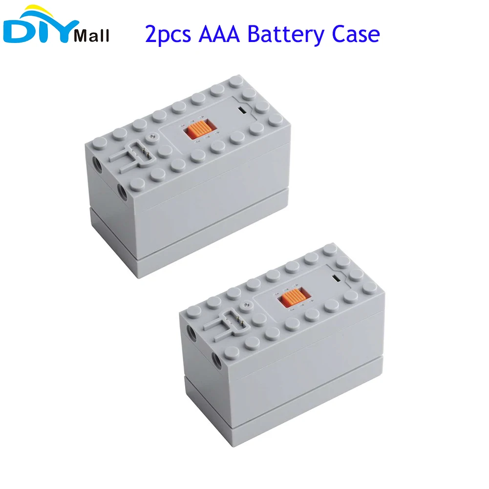 2PCS AAA Battery Case Box for Technical Power Functions MOC Parts compatible with legoeds Building Blocks for DIY Train Car Set