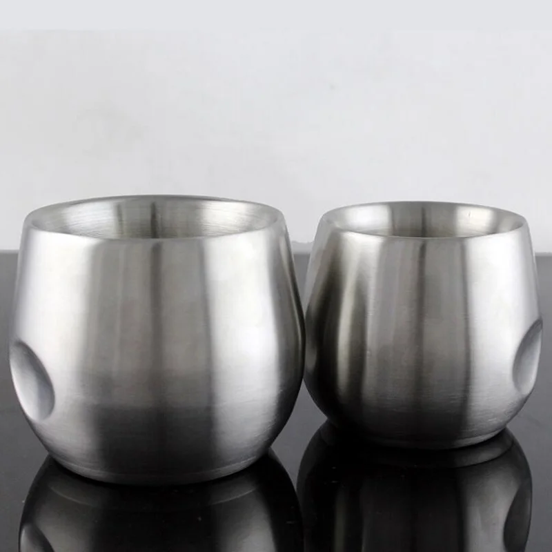 Tasse à café concave en acier inoxydable 304