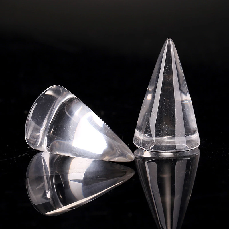 

New!! White Quartz Cone Gemstone Cabochon Beads pair, 15x8mm,