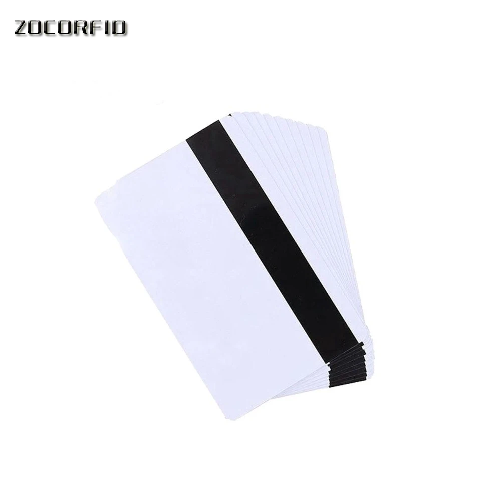 10PCS High Resistance Blank PVC Magnetic Stripe Card 2750 OE Hi-Co 3 Track Magnetic Card For Access Control System