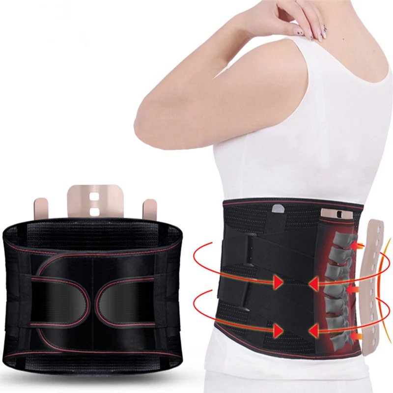 Magnetic Therapy Warm Waist Belt with steel Lumbar Disc Muscle Strain Pain Relief Self Heating Massager High Waist Protect Belt