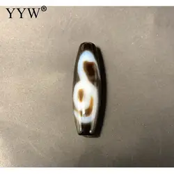 1 pcs Natural Tibetan Agate Onyx Dzi Beads Oval Two Tone 12x38mm Snake Pattern Jewelry Making DIY Necklace Bracelet Accessories