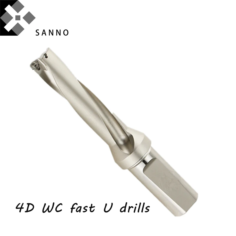 4D WC indexable drill bit 45.5 -50mm, 50.5-55mm, 55.5mm-59mm 59.5-70mm cnc deviation drills indexable fast U drilling tool