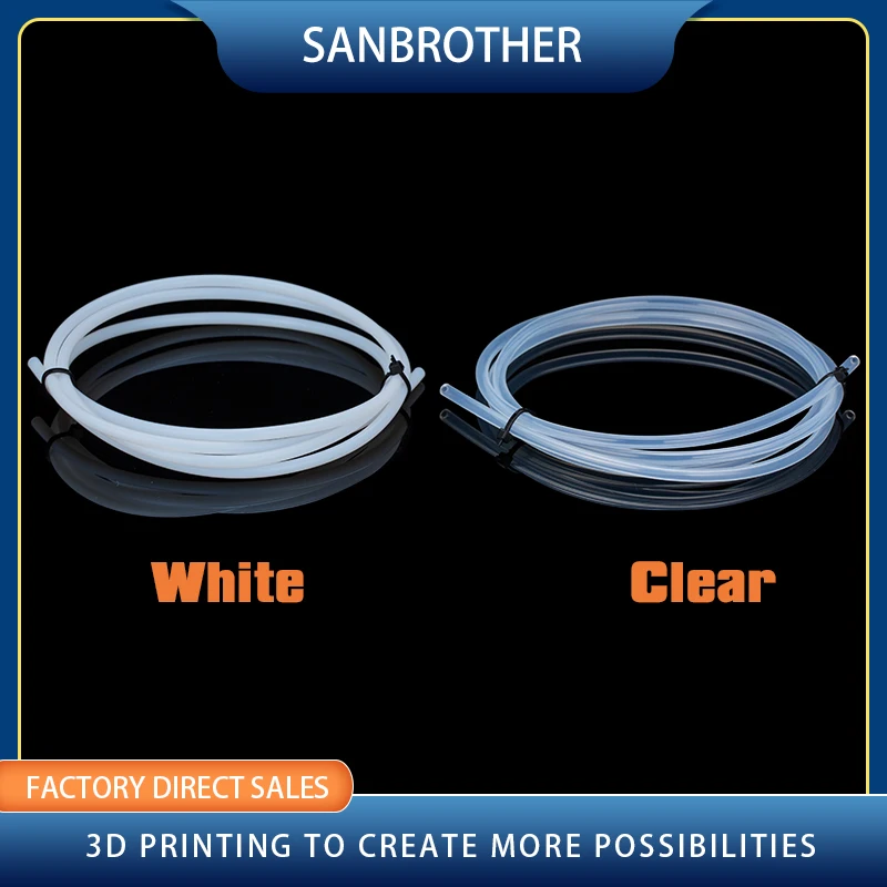 1 Meter 3D Printer Imported Clear/White PFA PTFE Tube PiPe J-head hotend RepRap Rostock Extruder 2x3 2x4 3x4 4x6