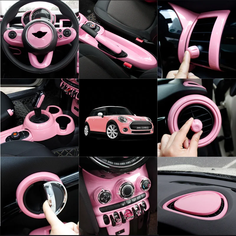 Car Interior Modification Pink Tachometer Decorative Shell For MINI COOPER S CLUBMAN F54 F55 F56 F57 F60 Car Sticker Styling