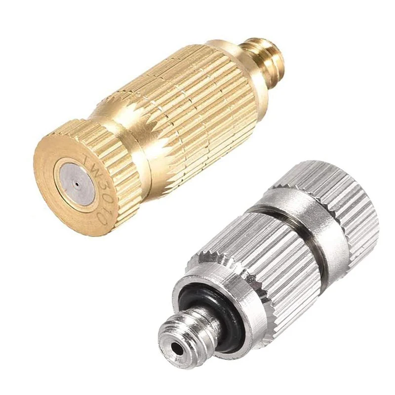 

10pcs UNC10-24 Threaded Brass Fog Nozzle High Pressure Misting Fogging Spray Sprinkler Head 0.1mm-0.6mm