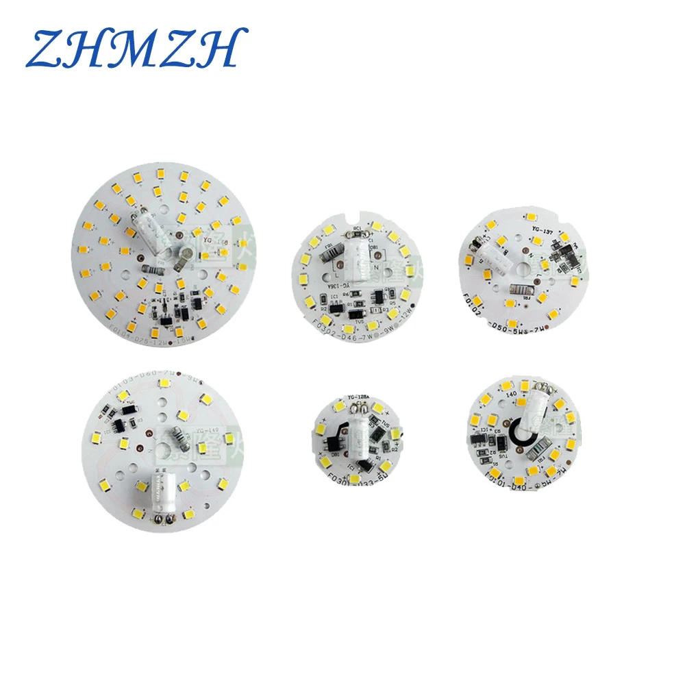 

10pcs/Lot DOB LED Chip 3W 5W 7W 9W 12W 15W 18W 24W for LED Bulbs AC220V SMD2835 Free Driver Light Beads 80RA Non-flickering