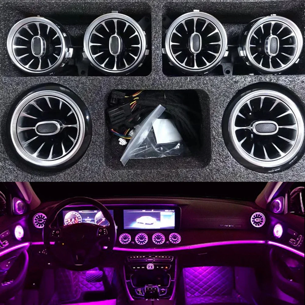 メルセデスベンツ用LEDアンビエントライト,エアコン用,w213タービン用