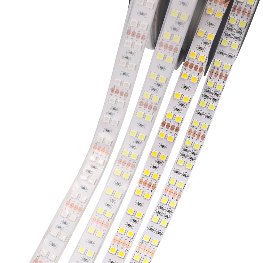 Double Rows 5M Led Strip Flexible Light 24V DC 120LED/M 5050 SMD Waterproof Ribbon 600 Led Tape Lights Warm White/RGB