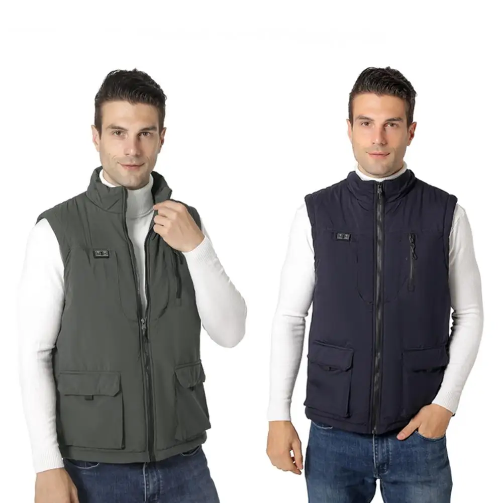 Winter New 11 Zone Heating Vest Double Control Electric Heating Warm Vest Men's Jacket USB Charging Electric Heated Vest