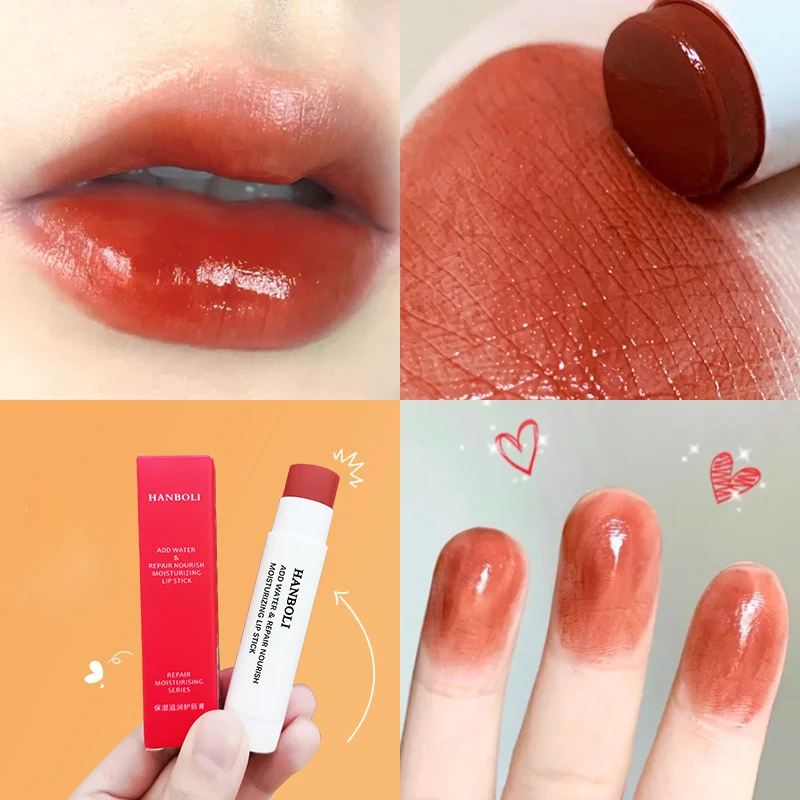 Waterproof  Color Changing Lipstick Orange  moisturizing Lip Balm Long Lasting Nourish Protect Lips Care Makeup Cosmetic 1pcs