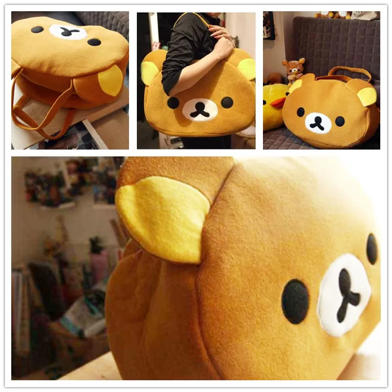 Anime San-X Rilakkuma Big Bag, Peluche relax, Sac à main ours brun, Mignon, Initié