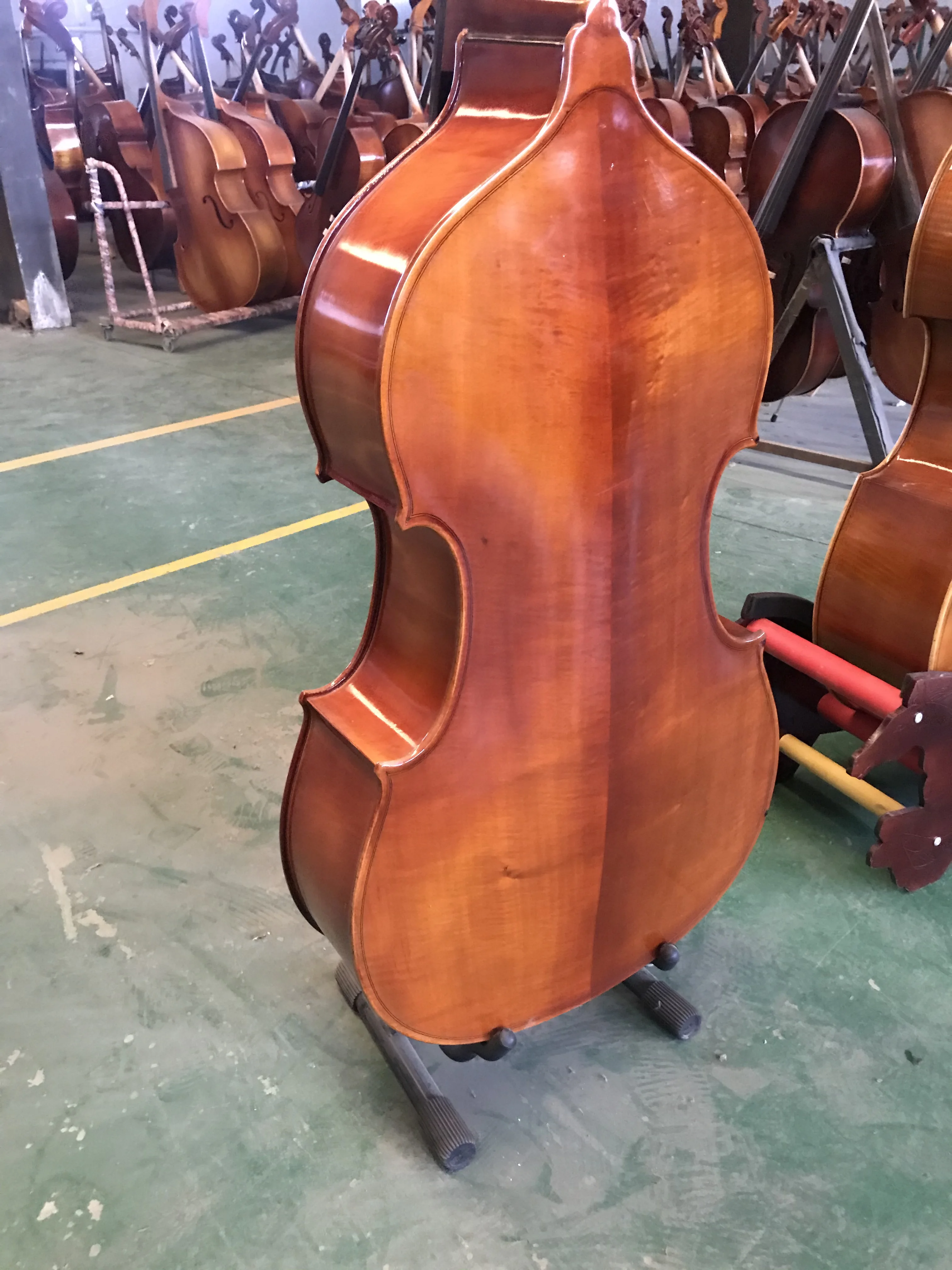 Solid Wood Upright Double Bass with All Accessories for Children, Hand Made, 4 Strings, 1/8 Upright