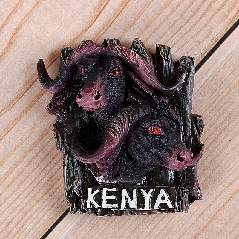 African wildlife crocodile camel bull creative imitation refrigerator magnets Kenya Syria Britain travel abroad to commemorate
