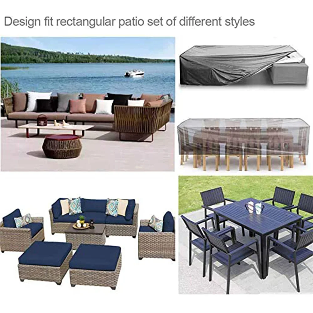 72 Sizes Oxford Cloth Furniture Dustproof Cover For Rattan Table Cube Chair Sofa Waterproof Rain Garden Patio Protective Cover