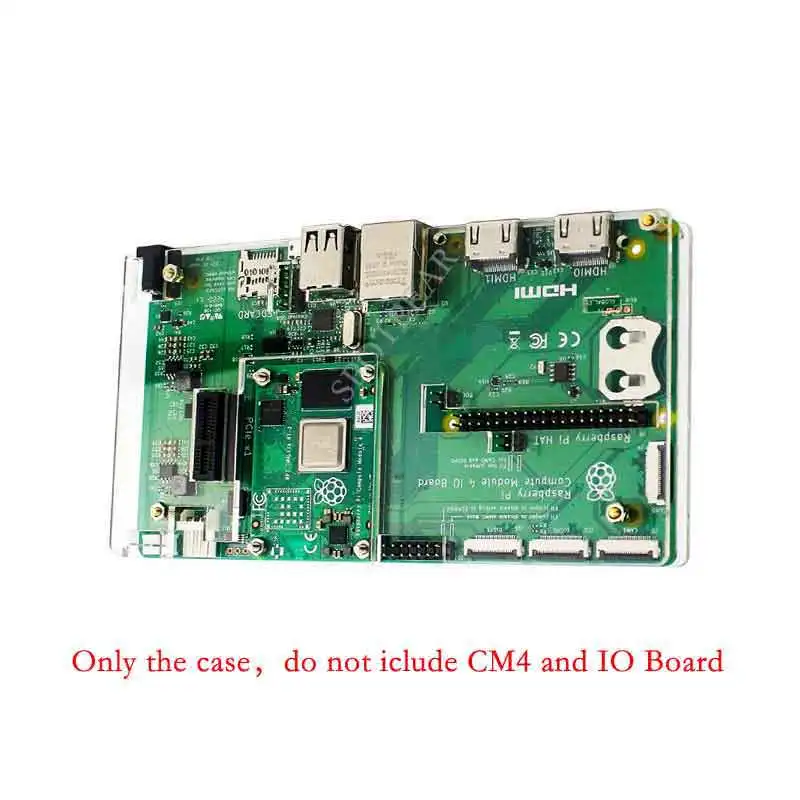 Raspberry Pi Compute Module 4 IO Board Acrylic Case For official Original CM4 IO Board