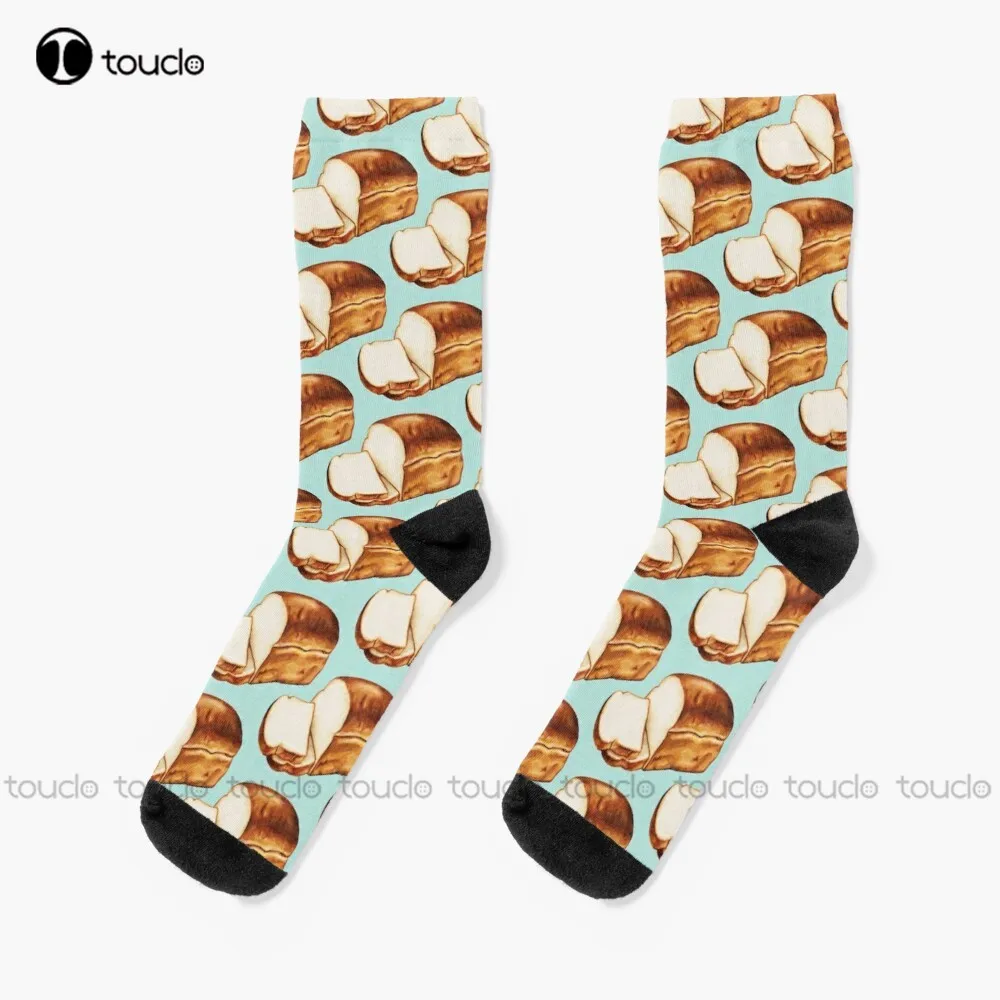 

Bread Pattern Socks Bride Socks Personalized Custom Unisex Adult Teen Youth Socks 360° Digital Print Hd High Quality Funny Sock