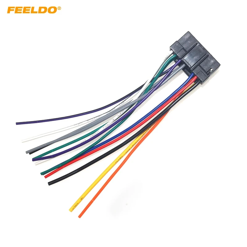 FEELDO Car Stereo Radio 16Pin Plug Harness For Sony For JVC Radio Audio Play Auto Adapter Wiring Harness Connector #HQ5656