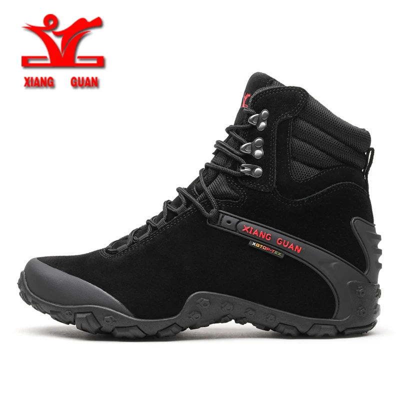 XIANGGUAN men High top Hiking Shoes Outdoor Sports Tactical Boots Wear-Resistant Camping Sneakers men Waterproof Women Footwear