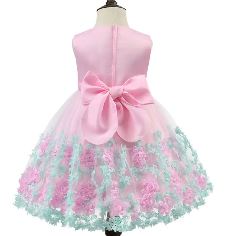 Fairy Flower Girl Dresses For Wedding First Holy Communion Cloth For Girls Childrn Kids Party Tulle Costume Girl Frocks 10 Years