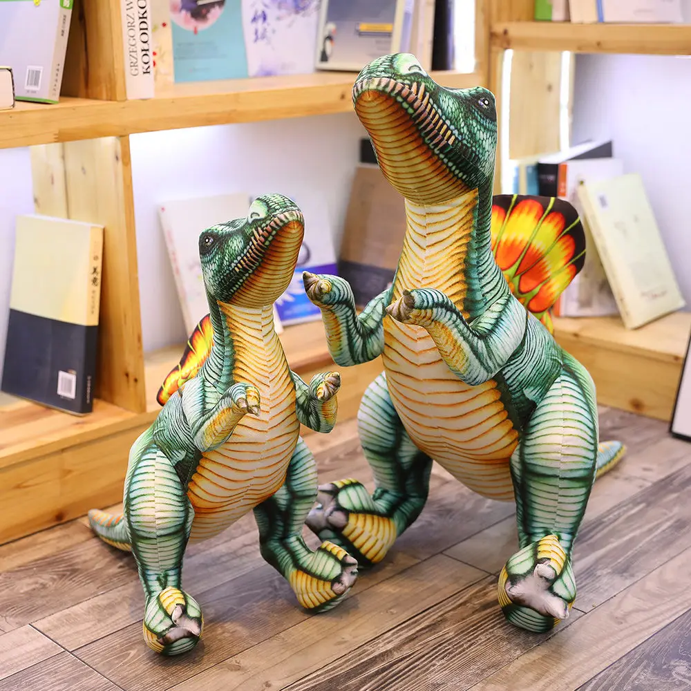 40-100cm Simulation Dinosaur Plush Toys Stuffed Animal Dragon Spinosaurus Doll Lifelike Pillow for Children