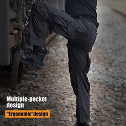 Waterproof Pants Men's Casual Work Walking Combat Cargo Multi-Pocket Pants Army Long Trousers Clothing FK88