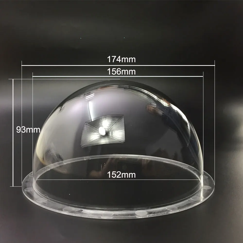 6.2 inch Acrylic Indoor / Outdoor CCTV Replacement Clear Camera Dome Housing Camera Dome Cover 5pcs