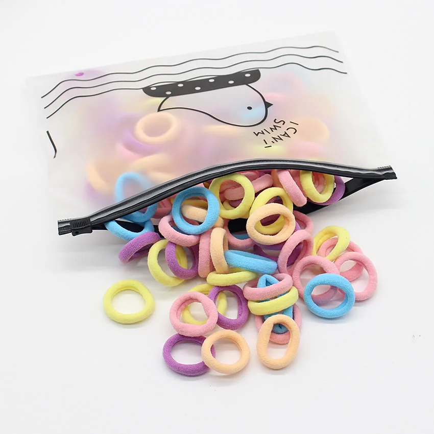 20/100/500Pack Rubber Bands For Hair Set Ponytail Holder Elastic Gum Small Scrunchie Girls  Gum Hair Accessories