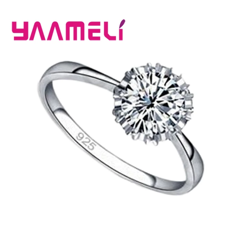 AAA Cubic Zircon 925 Sterling Silver Rings For Women Wedding Engagement Jewelry Fashion Promise Ring Accessory Ring